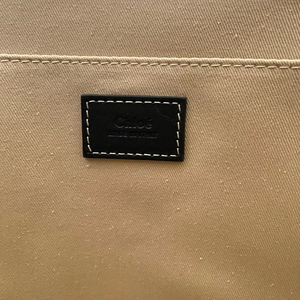 Woody medium leather-trimmed cotton-canvas tote - Picture 16 of 16